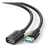 Cabo Ugreen Extensor Usb 3 0 3m Extensão Reforçada Cor Preto
