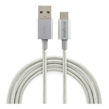 Cabo Usb c 1 5m Nylon Branco Intelbras   Euac 15nb