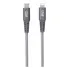 Cabo Usb-c + Lightning I2go Certificado Mfi 2m 3a Nylon Trançado Chumbo