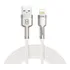 Cabo Usb Carregador P/ iPhone 2 Metros Lightning Turbo 27w Cor Prateado