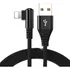 Cabo Usb Lightning 30cm Curto L 90 Graus Carrega Dados Iphon Cor Preto