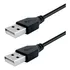 Cabo Usb Macho X Macho Nas Duas Pontas Tipo A 1 Metro Cor Preto