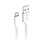 Cabo USB Micro USB C3Plus CB M11WH 1M Branco   Compatível Com Android USB Micro Corrente 2A