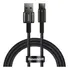 Cabo Usb P/ Usb-c Baseus Tungsten Gold Turbo 100w 2m Preto