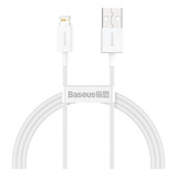 Cabo Usb P  Lightning Baseus iPhone 2 4a Rápido 1m Cor Branco