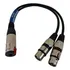 Cabo  Xlr Splitter Y  1 P10 Stereo Fêmea X 2 Xlr Fêmea Mono