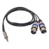 Cabo Xlr Splitter Y  1p2 Stereo X 2 Xlr Fêmea Com  2 Metros