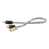 Cabo Y Rca Taramps 1 Macho 2 Fêmeas 1f/2m 30cm Banhado A Ouro Double Injetado Stereo Som Automotivo