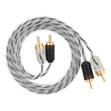 Cabo Y Rca Taramps 1 Metro 1m 100cm Banhado A Ouro Double Injetado 1 Metros Stereo Som Automotivo