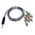 Cabos P2 Estéreo X 4 Rca 2 Metros Blindado 100%