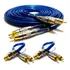 Cabos Rca Dupla Blindagem 5 Metros E 2 Y 2m1f Plug De Metal