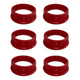 Caçapa Mesa Sinuca Bilhar Aro Plástico Aro 50mm Tecido Vermelho
