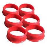 Caçapa Plástica 54mm Bilhar   Sinuca 6 Peças Cor Vermelha