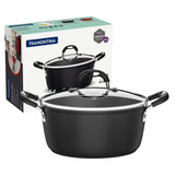 Cacarola Tramontina 24cm Monaco Inducao Preto Antiaderente