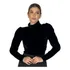 Cacharrel Feminina Blusa Gola Alta Manga Longa Veludo Chic