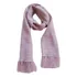 Cachecol Rosa Antigo De Lã Liso Com Franjas Unisex Em Tricô