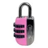 Cadeado Colorido De Segredo 20mm Stam Life Colors Rosa