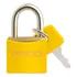 Cadeado Pado Trava Amarelo 20mm Latao 2 Chaves