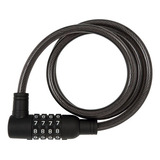 Cadeado Para Bicicleta Brasfort 10mmx1m Espiral Com Segredo Cor Preto