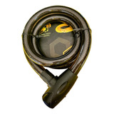 Cadeado Para Moto Cabo De Aço Encapado 24mm X 1500mm Preto