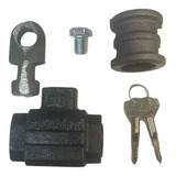 Cadeado Porta Enrolar Polyforte Chave Tetra Art 011t Cor Preto