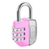 Cadeado Stam Life Colors Com Segredo Numérico 25mm Rosa