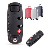 Cadeado Tsa 007 Para Mala De Viagem Segredo Cor Preto