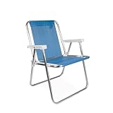 Cadeira Alta Alumínio Azul Mor