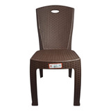 Cadeira Bistro Rattan Cairo Jardim Área Externa Marrom