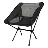 Cadeira Camping Banqueta Praia Pesca Dobravel Portatil 140kg Cor Preto