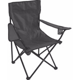 Cadeira Camping Dobravel Articulada Aurora Preta Echolife