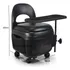 Cadeira Cirandinha Para Manicure Pedicure Preta Com Gaveta E Mesa Completa Carrinho Ciranda Com Rodinhas - Santa Clara