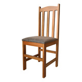 Cadeira Colonial Macaúbas De Madeira Maciça Estofada Linho
