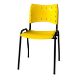 Cadeira De Aço E Plástico Reforçada Para Igreja Escola Casa