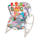 Cadeira De Balanço Descanso Com Som Branco E Cinza Pf24280