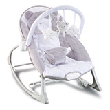 Cadeira De Balanço Para Bebê Maxi Baby Urso Polar 21460 Cinza branco