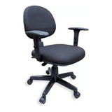 Cadeira De Escritório Concorrencia Moveis Executiva Backsystem Nr17 Ergonômica Preta Com Estofado De Tecido