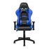 Cadeira De Escritório Mymax Mx5 Gamer Ergonômica Preto E Azul Com Estofado Em Tecido Sintético