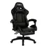Cadeira De Escritório Nsx Gamer Preta Com Estofado De Couro Sintético