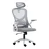 Cadeira De Escritório Office Columbus Tela Mesh Rivatti Cor Branco E Cinza