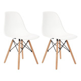 Cadeira De Jantar Charles Eames Garden Life Cor Branco 2 Unidades