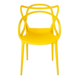 Cadeira De Jantar Top Chairs Top Chairs Allegra  Estrutura De Cor Amarelo  6 Unidades