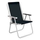 Cadeira De Praia Alumínio Dobravel Alta Conforto Para Até 120kg Leve E Resistente  Ideal Para Relaxar Na Praia Ou Em Áreas Externas Com Praticidade E Estilo