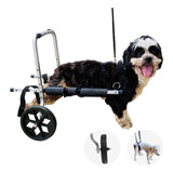 Cadeira De Rodas P  Cão Cachorro Pequeno Porte De 3 5 A 7kg Cor Aluminio Brilhoso