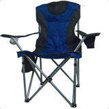 Cadeira Dobrável De Luxo Suporta 200kg Neoblue - Aço Reforçado, Tecido Oxford, Apoio De Braço, Bolsa E Bolso C/ Zíper - Ideal Para Camping E Pesca