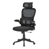 Cadeira Escritório Ergonômica B500 Luvinco Cor Preto Com Suporte Lombar Estofado Mesh