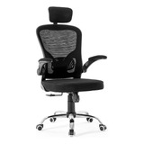 Cadeira Escritório Ergonômica Estofado Confortável Premium Cor Preto Material Do Estofamento Tecido