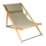 Cadeira Espreguicadeira Natural 60x106x73cm