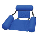 Cadeira Flutuante Inflável Piscina Várias Cores Importway Cor Azul