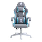 Cadeira Gamer Evolut Prism 135 Kg Cinza Eg 910 Cor Cinza azul Material Do Estofamento Couro Sintético